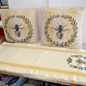 Bumble Bee Decor Pillows set of 2